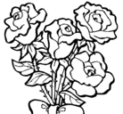 Dibujo Ramo de rosas pintado por zoraya