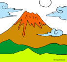 Dibujo Monte Fuji pintado por Sofia