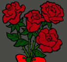 Dibujo Ramo de rosas pintado por INOO