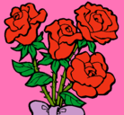 Dibujo Ramo de rosas pintado por jennifer.123