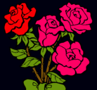 Dibujo Ramo de rosas pintado por rossy