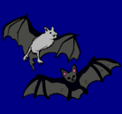 Dibujo Un par de murciélagos pintado por mininina