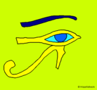 Dibujo Ojo Horus pintado por Sofia