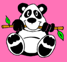 Dibujo Oso panda pintado por anita