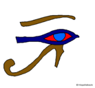 Dibujo Ojo Horus pintado por paulaz