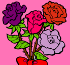 Dibujo Ramo de rosas pintado por daniguadalupe