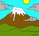 Dibujo Monte Fuji pintado por p