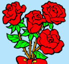 Dibujo Ramo de rosas pintado por anaimeme