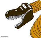 Dibujo Esqueleto tiranosaurio rex pintado por ARITATI