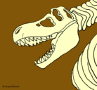 Dibujo Esqueleto tiranosaurio rex pintado por dino-340