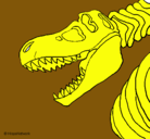 Dibujo Esqueleto tiranosaurio rex pintado por agus