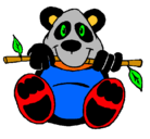 Dibujo Oso panda pintado por franquito