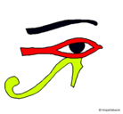 Dibujo Ojo Horus pintado por noelia