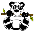 Dibujo Oso panda pintado por valeria
