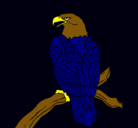 Dibujo Águila en una rama pintado por valeria