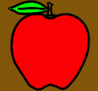 Dibujo manzana pintado por ale