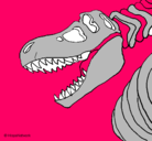 Dibujo Esqueleto tiranosaurio rex pintado por bjuuyjujuji