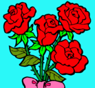 Dibujo Ramo de rosas pintado por SandRa