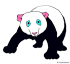Dibujo Oso panda pintado por sara