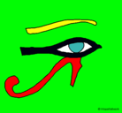 Dibujo Ojo Horus pintado por uuhuhuhuhuhu
