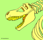 Dibujo Esqueleto tiranosaurio rex pintado por katryn