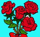 Dibujo Ramo de rosas pintado por Clayan