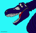 Dibujo Esqueleto tiranosaurio rex pintado por elecktro
