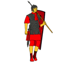 Dibujo Soldado romano pintado por MATIX