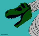 Dibujo Esqueleto tiranosaurio rex pintado por Nicolasvelasques