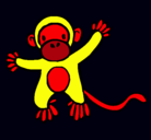 Dibujo Mono pintado por nora