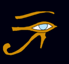 Dibujo Ojo Horus pintado por yaiza