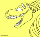Dibujo Esqueleto tiranosaurio rex pintado por oscar