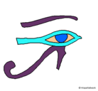 Dibujo Ojo Horus pintado por lucca