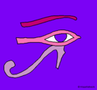 Dibujo Ojo Horus pintado por eva