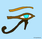 Dibujo Ojo Horus pintado por juseL