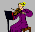 Dibujo Dama violinista pintado por guadalupebt