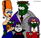 Dibujo Familia de monstruos pintado por mulayburra