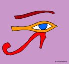 Dibujo Ojo Horus pintado por JASMIN