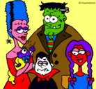Dibujo Familia de monstruos pintado por xisco