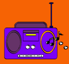 Dibujo Radio cassette 2 pintado por max