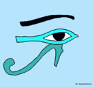 Dibujo Ojo Horus pintado por JADE