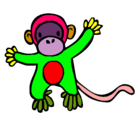 Dibujo Mono pintado por camile