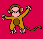 Dibujo Mono pintado por melanie