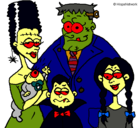 Dibujo Familia de monstruos pintado por miauuuuuuuuu