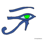 Dibujo Ojo Horus pintado por jake
