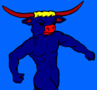 Dibujo Cabeza de búfalo pintado por alex