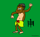 Dibujo Mono  pintado por lalita