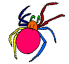 Dibujo Araña venenosa pintado por lalo