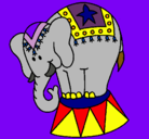 Dibujo Elefante actuando pintado por luisafer