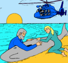 Dibujo Rescate ballena pintado por grecia